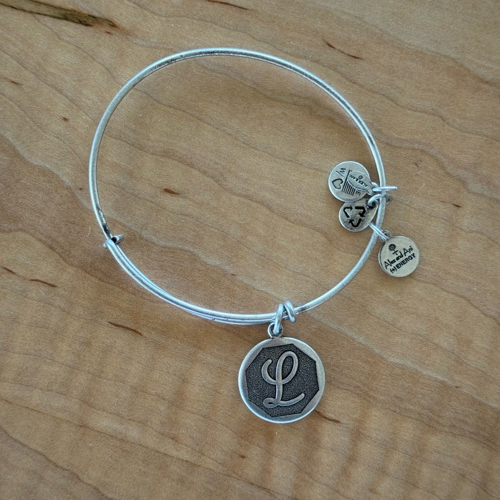 Alex and Ani Silver “L” Initial Bracelet